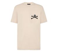 Philipp Plein - T-shirt Jersey Girocollo SS Skeleton - - Tops - Uomo - Beige - 3XL