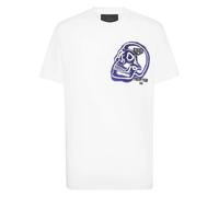 Philipp Plein - T-Shirt Round Neck SS Skull - - Tops - Uomo - Bianco - 2XL