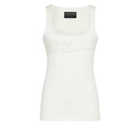 Philipp Plein - Tank Top Signature - - Tops - Donna - Bianco - M