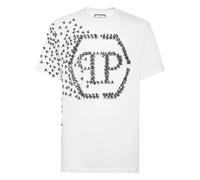 Philipp Plein, ,Tops ,Uomo ,Bianco ,3XL T-Shirt Round Neck Skull&Bones