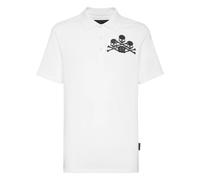 Philipp Plein, ,Tops ,Uomo ,Bianco ,S Polo Shirt SS Skull