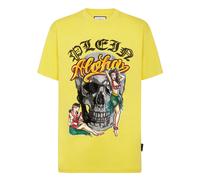 Philipp Plein, ,Tops ,Uomo ,Giallo ,4XL T-Shirt Girocollo Hawaii