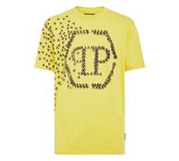 Philipp Plein, ,Tops ,Uomo ,Giallo ,XL T-Shirt Girocollo Skull&Bones
