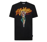 Philipp Plein, ,Tops ,Uomo ,Nero ,4XL T-Shirt Girocollo Hawaii