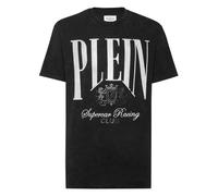 Philipp Plein, ,Tops ,Uomo ,Nero ,4XL T-Shirt Girocollo Racing