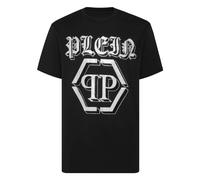 Philipp Plein, ,Tops ,Uomo ,Nero ,4XL T-shirt Round Neck SS Chrome