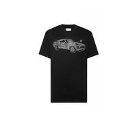 Philipp Plein, ,Tops ,Uomo ,Nero ,M Jersey T-shirt Girocollo SS Strass Cars Racing