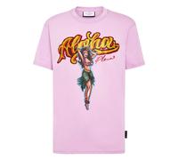 Philipp Plein, ,Tops ,Uomo ,Viola ,4XL T-shirt Girocollo SS Hawaii