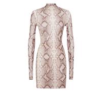 Philipp Plein - Tulle Mini Dress Python Print - - Dresses - Donna - Beige - M