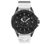 Philipp Plein Unisex Uhr Analog Quarz The $Kull Silikon, Nero/Bianco - Pwaaa2624, Bracciale