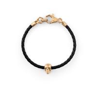 Philipp Plein Uomo Bracciale IN Pelle IN Acciaio Inox IP Oro Collegato PJYEA14BU