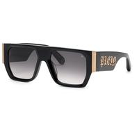Philipp Plein Uomo SPP094M PLEIN MASTER OVERSIZELEIN 700 Occhiali da sole Acetato Nero Fumo Geometrica Normale Sfumato