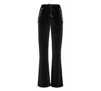 Philipp Plein - Velvet Jogging Pantaloni Crystal Chain - -Trousers -Donna -Nero -S