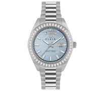 Philipp Plein Orologio PWPNA0524 Rock Couture Day-Date 42 mm 5 ATM Argento Bracciale
