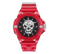Philipp Plein Watches Orologio analogico '$kull' grigio argento / mirtillo / nero Uomo Philipp Plein Watches One Size grigio argento / mirtillo / nero