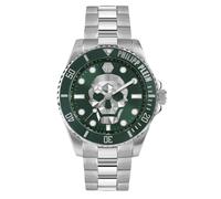 Philipp Plein Watches Orologio analogico ' THE $KULL DIVER ' verde / argento Uomo Philipp Plein Watches One Size verde / argento