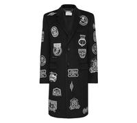 Philipp Plein - Wool Long Coat With Patches - - Coats - Uomo - Nero - M