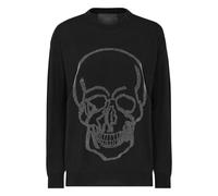 Philipp Plein - Wool Pullover Round Neck LS - - Knitwear - Donna - Nero - XL