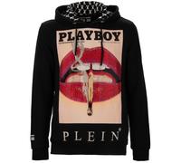 Philipp Plein X Playboy Felpa Con Cristalli Labbra Stampa Nero 08355
