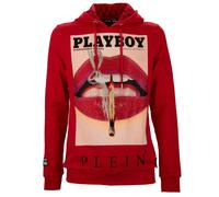 Philipp Plein X Playboy Felpa Con Labbra Logo E Cristalli Rosso 08356