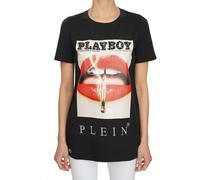 Philipp Plein X Playboy Labbra Cristalli T-Shirt Nero 08487