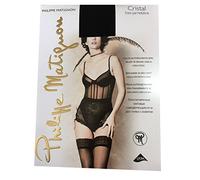 PHILIPPE MATIGNON autoreggenti 30 den nero CRISTAL bas-jarretiere (4-L-101/2)