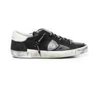 Philippe Model Sneaker Paris X in Pelle E Suede Nera E Silver