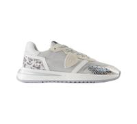 Philippe Model, ,Shoes ,Donna ,Grigio ,36 EU Sneakers Basse in Tela Argento