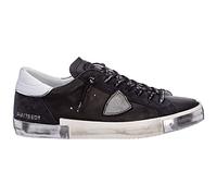 Philippe Model Sneaker Paris X in Pelle E Suede Nera E Silver