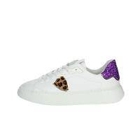 Philippe Model Sneaker Temple in Bianca con Spoiler in Glitter Viola