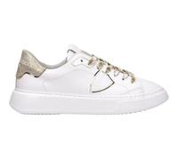 PHILIPPE MODEL Sneaker Temple in Pelle Bianca E Oro, Taglia: 36