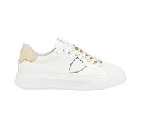 Philippe Model Sneaker Temple in Pelle Bianca E Oro, Taglia: 39