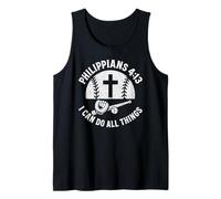 Philippians 4:13 Christian Faith Fan Coach giocatore di baseball Canotta