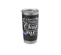Philippians 413 I Can Do All Things Through Christ Christian Bicchiere termico in acciaio inox doppia parete