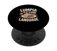 Philippine Lumpia Is My Love Language Pinoy Food Spring Roll PopSockets PopGrip Adesivo