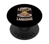 Philippine Lumpia Is My Love Language Pinoy Food Spring Roll PopSockets PopGrip Adesivo