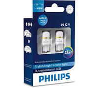 Philips 127994000KX2 X-treme Vision LED T10 4000K CeraLight, Diffusione Uniforme della Luce a 360°