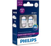 Philips 12799I80X2 X-tremeUltinon LED Luce per abitacolo W5W T10 8000K 12V, 2 Pezzi, Cool Blu, Set di 2