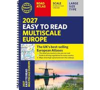 Philip's 2027 Easy to Read Multiscale Road Atlas of Europe: A4 Spiral edition