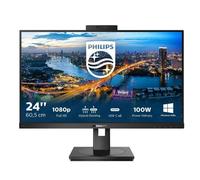 Philips 243B1JH USB Hub Monitor 23.8 pollici FHD, 75Hz, IPS, 4ms GtG, altezza regolabile, Web cam, Speakers, (1920x1080 HDMI 1x 1.4 DP 1x 1.4) nero