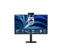 Philips Monitor 27B2U3601H da 27 pollici WQHD 120 Hz, pannello IPS, GtG 4 ms, Adaptive Sync, regolazione altezza, webcam, altoparlanti, (2560 x 1440 HDMI 1x Hub USB 2.1 TMDS DP 1x 1.4) Nero