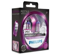 Philips 2X H4 60/55W Color-Vision Viola Lampadine Alogene Per Fari