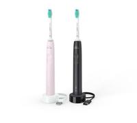 Philips 3100 series - 2x Spazzolino elettrico sonico - Nero/Rosa - HX3675/15