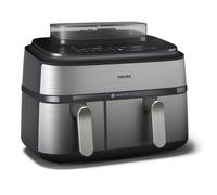 Philips 5000 series Airfryer doppio cestello con cottura a vapore, friggitrice ad aria da 9.0L, 19 metodi di cottura, App per ricette, NA555/00