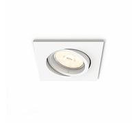Philips 5040131PN - Faretto Spot quadrato da incasso con lampada GU10 - Bianco