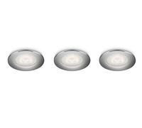 Philips Lighting 591001116 Sceptrum Set di 3 Faretti a LED da Incasso, Cromo