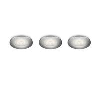 Philips 591001116 Sceptrum Set di 3 Faretti a LED da Incasso, Cromo i e