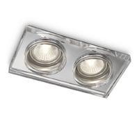 Philips 595621116 - Plafoniera Dermos da incasso a 2 luci da 35 W con attacco GU10 230 V, superficie cromata