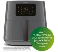 Philips Airfryer Essenziale XL Digital HD9280/60, friggitore senza petrolio, 1,2 kg, tecnologia aerea rapida, 7 preset, grigio