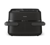 Philips Airfryer Serie 1000, singolo/doppio cestello flexi da 7.1L con separatore, doppia resistenza e termostasti separati, RapidAir, 10 modalità, 90% di grassi in meno, compatto, HomeID (NA154/00)